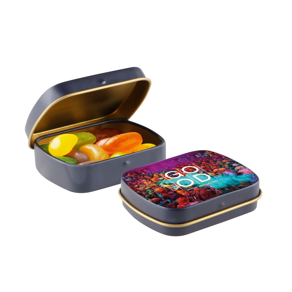 Mini Klappdeckeldose mit Süßigkeiten
