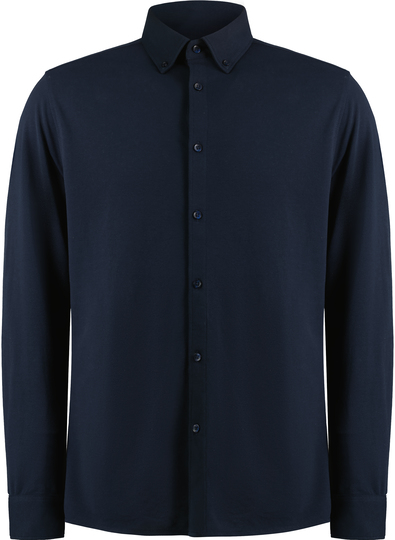 Kustom Kit - Tailored Fit Superwash® 60º Pique Shirt Long Sleeve - Navy