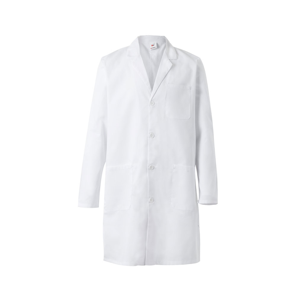 VL OGUN. Kittel aus Twill (180g/m²), in Baumwolle (20%) und Polyester (80%) - weiß