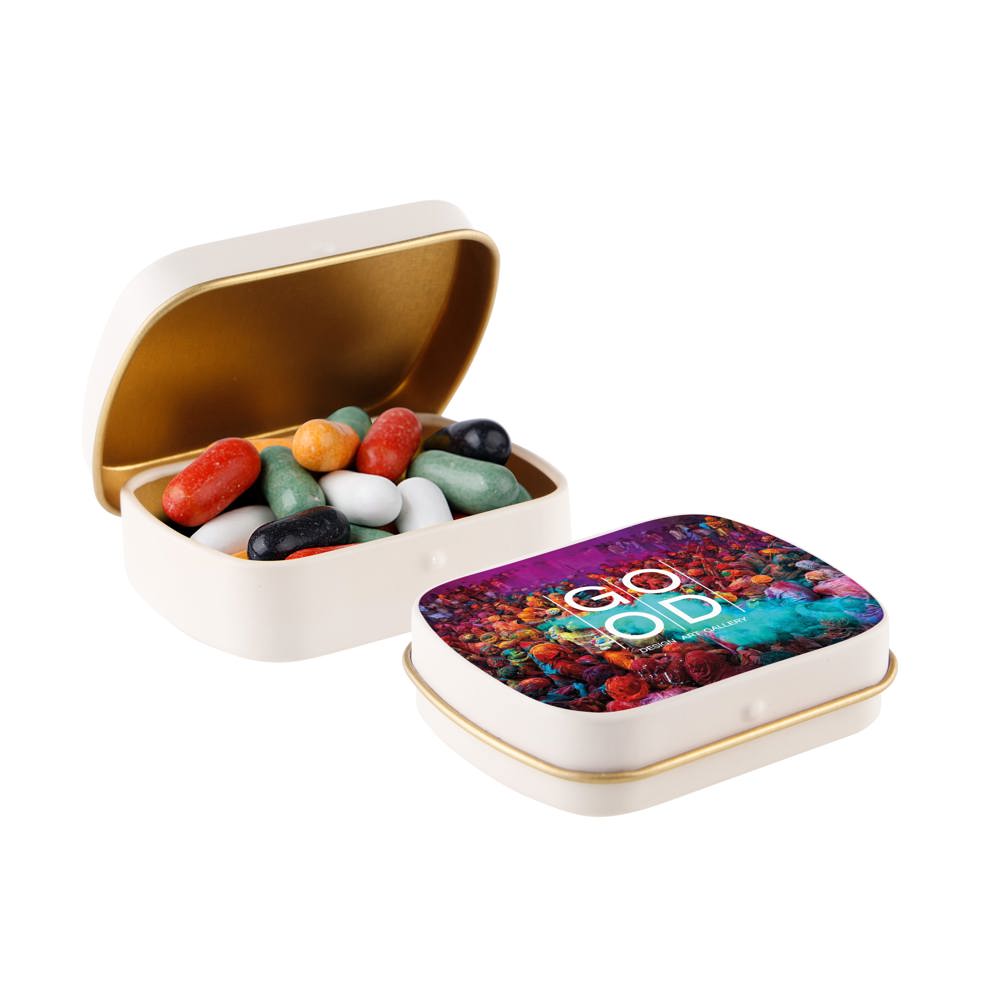 Mini Klappdeckeldose mit Süßigkeiten