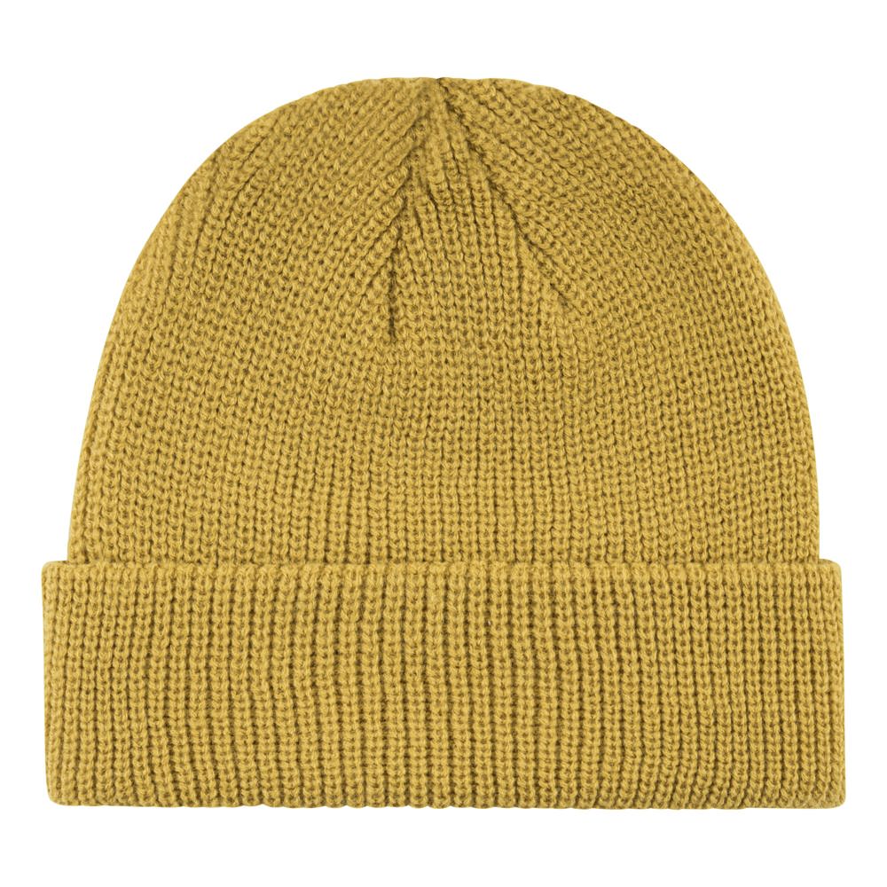 Grob gestrickte Fischermütze - Senfgelb (PMS 110c) / Senfgelb