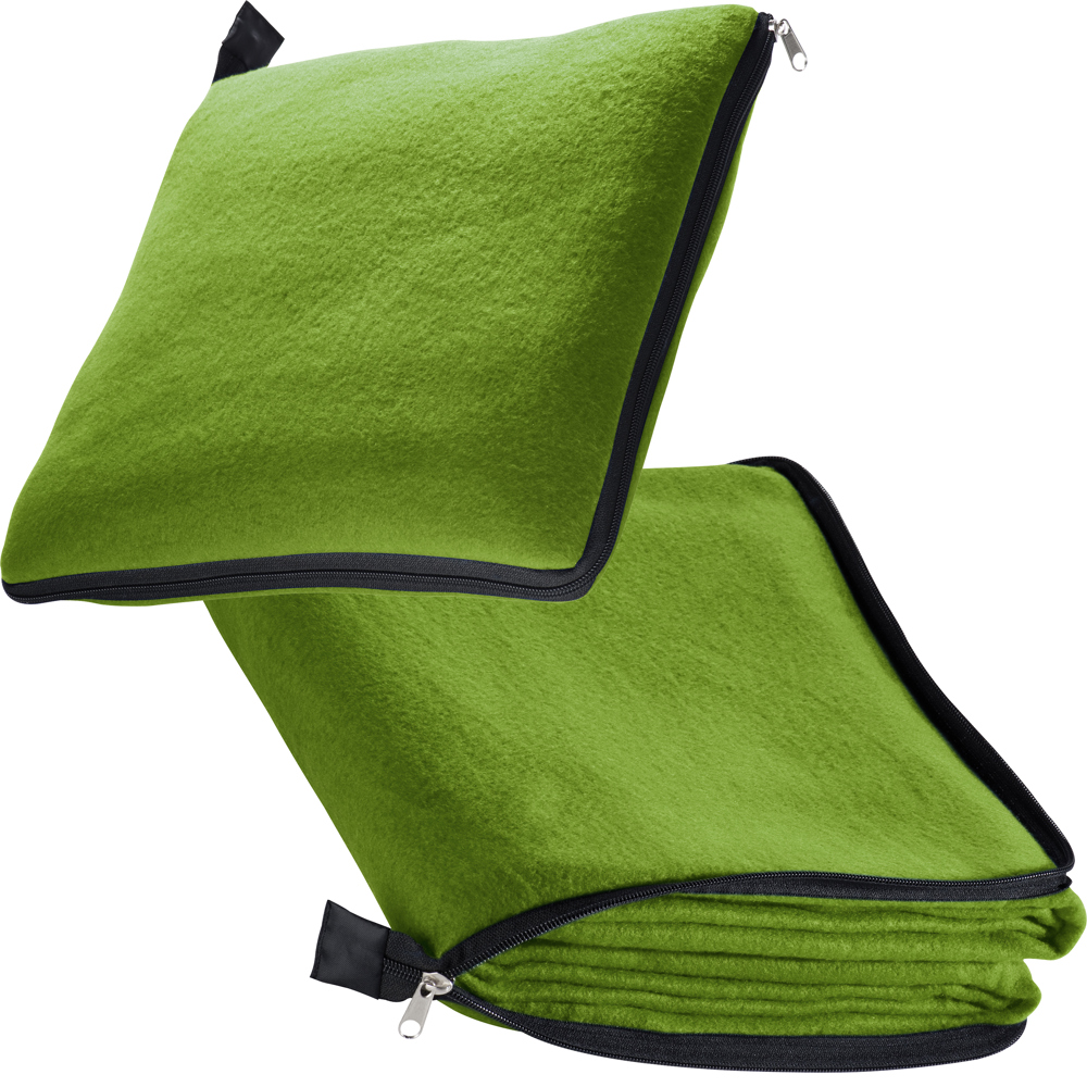 2in1 XL-Fleece-Decke/Kissen Radcliff - Apfelgrün