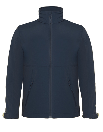 B&C COLLECTION - Kids´ Hooded Softshell Jacket - Navy