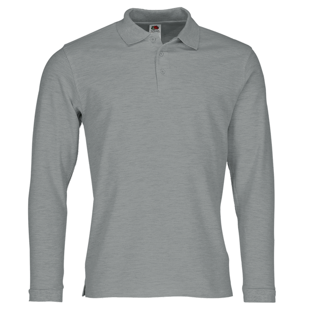 633100 - Premium Langarm Polo - Athletic Heather