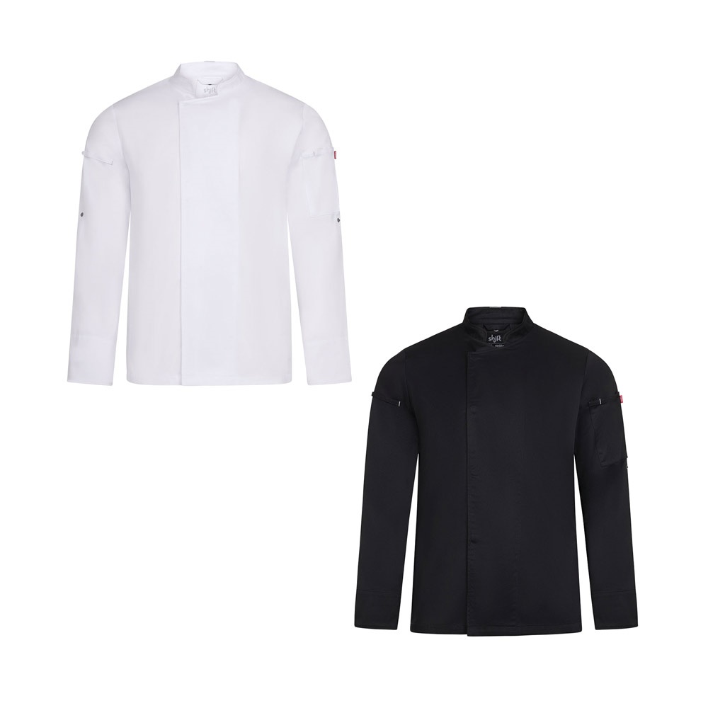 VL AGNI. Kochjacke Unisex (190 g/m²), aus Baumwolle (35 %) und recyceltem Polyester (65 %)