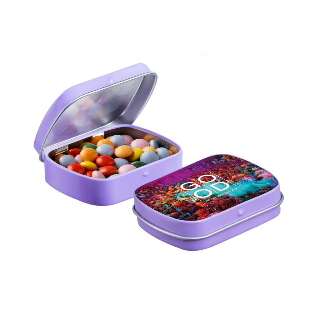 Mini Klappdeckeldose mit Süßigkeiten