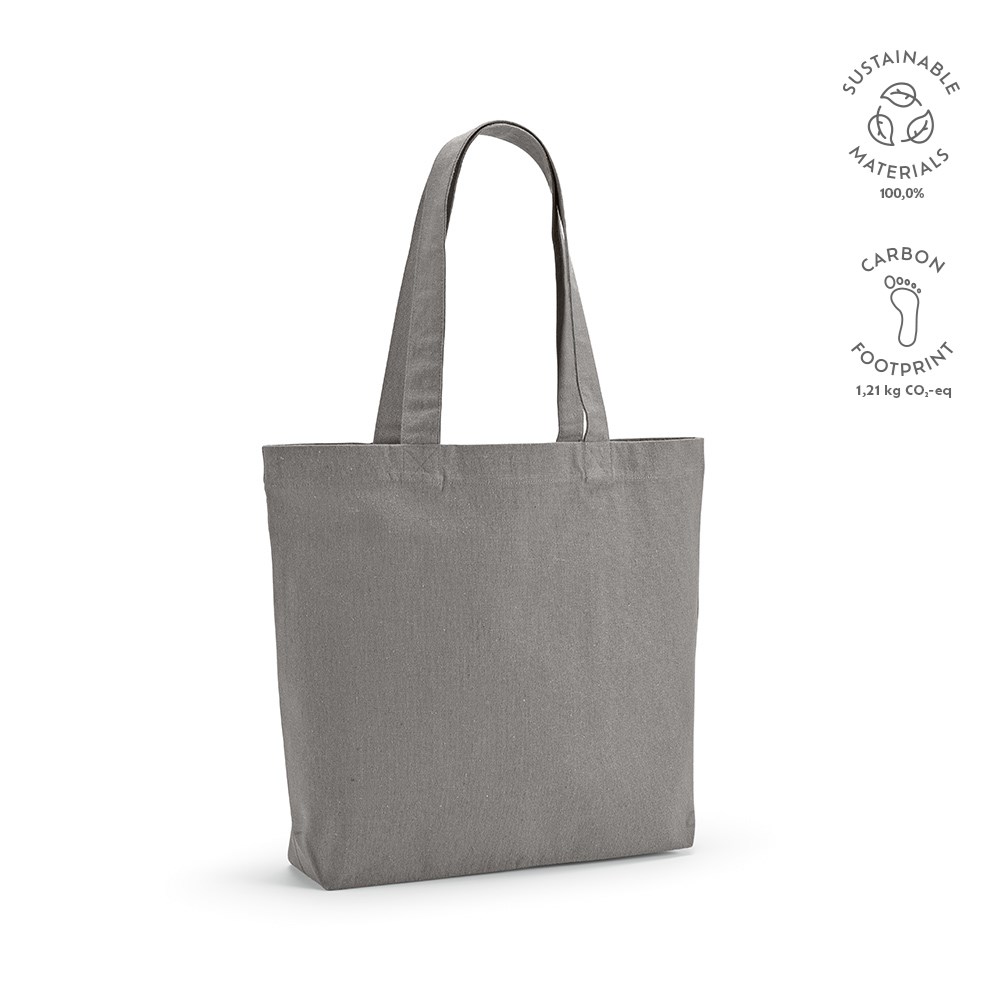 Aconcagua Einkaufstasche recy.Baumwolle (280 g/m²). Mit Bodenfalte - Grau