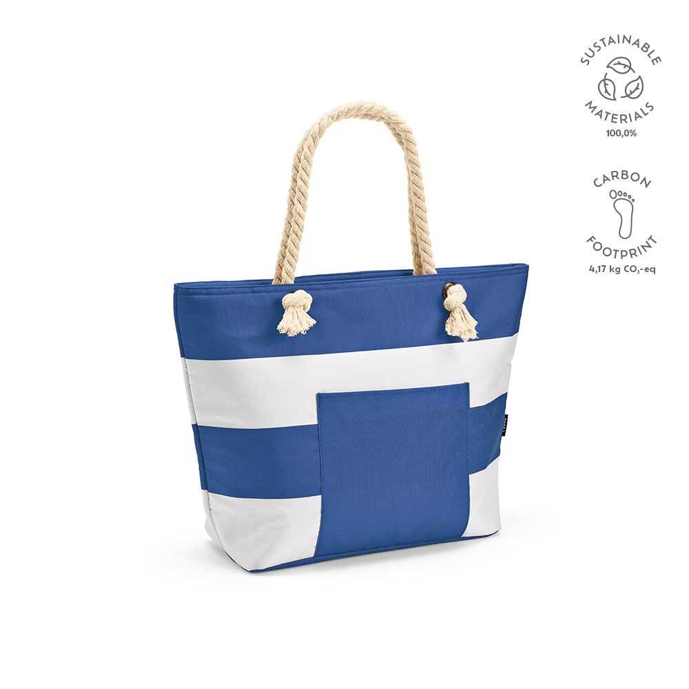 Athens 15L Kühltasche, rPET. Tasche und Tragegriffen aus recy.Baumwolle - Königsblau