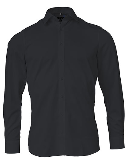Marvelis - Men´s Shirt Body Fit Extra Long Sleeve - Black