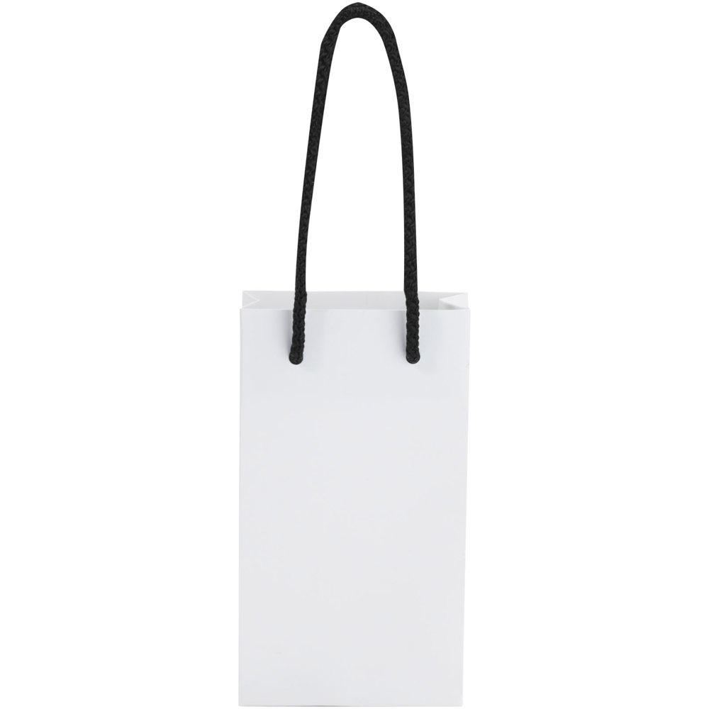 Handgefertigte 170 g/m² Integra-Papiertüte mit Kunststoff Kordelgriffen – 9,5 × 4 × 17 cm