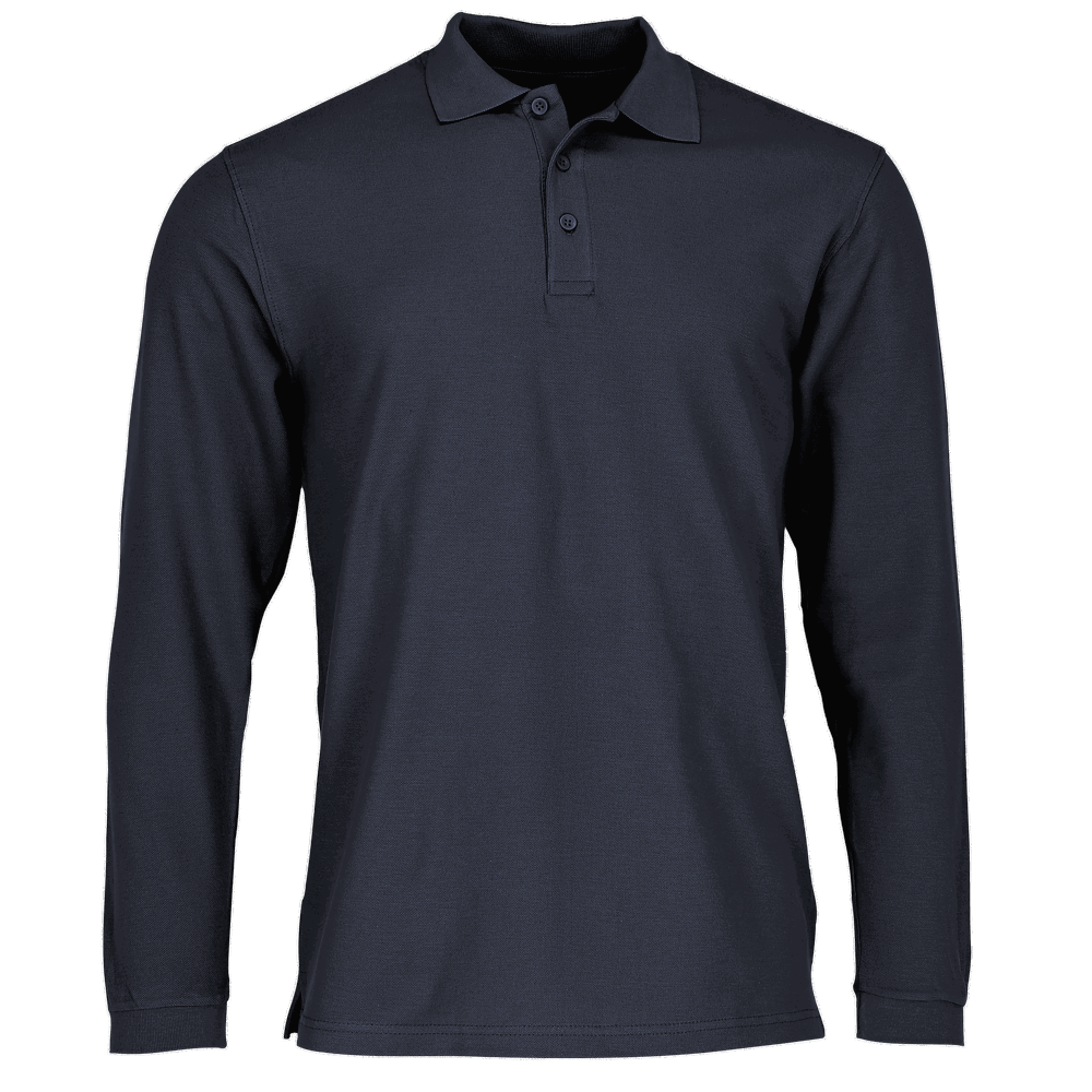 633100 - Premium Langarm Polo - Deep Navy