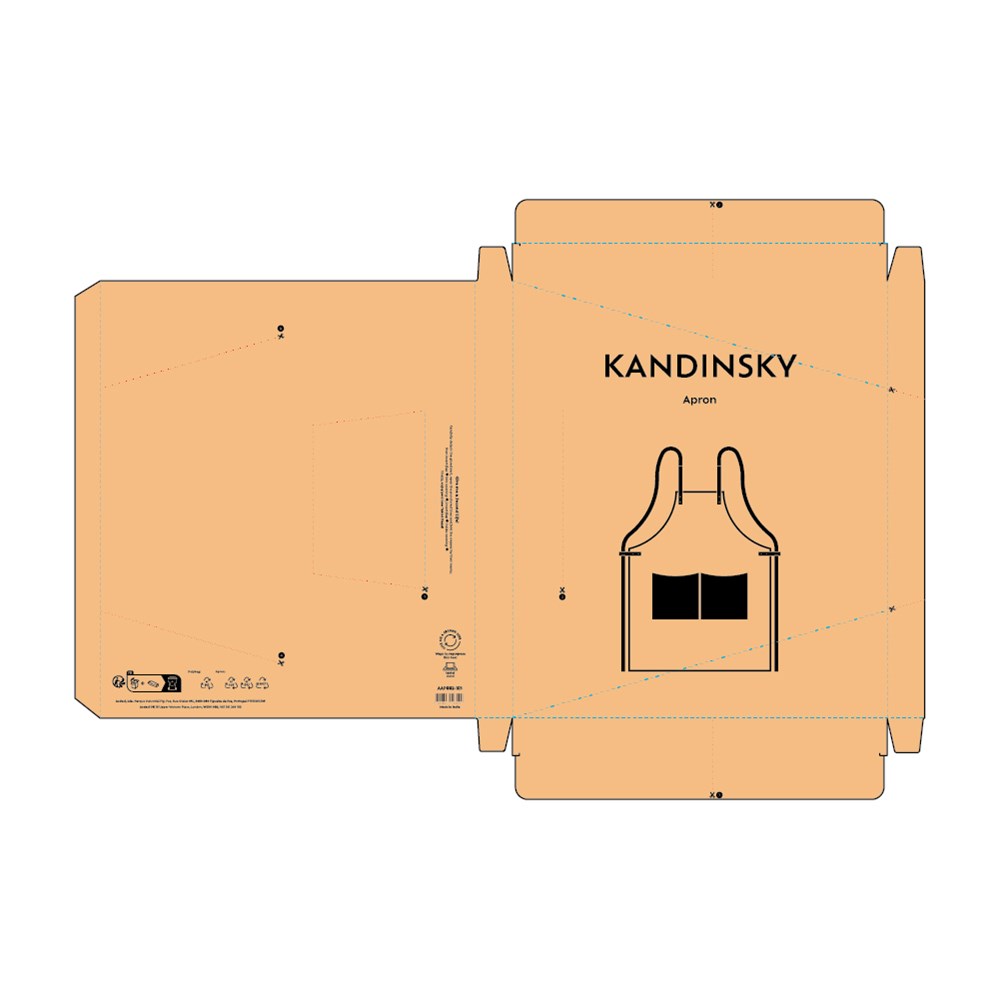 Kandinsky Schürze aus recy.Baumwolle 280 g/m² mit rPU-Details - Marineblau