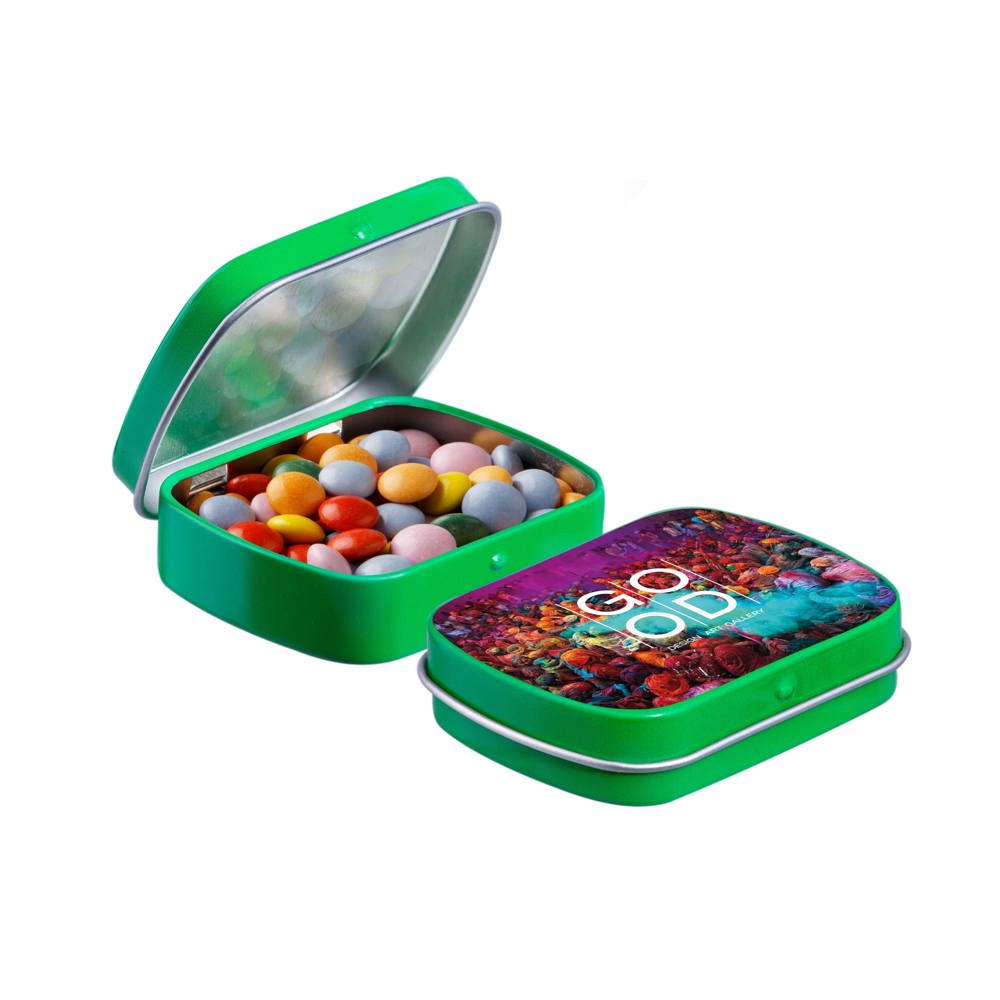 Mini Klappdeckeldose mit Süßigkeiten