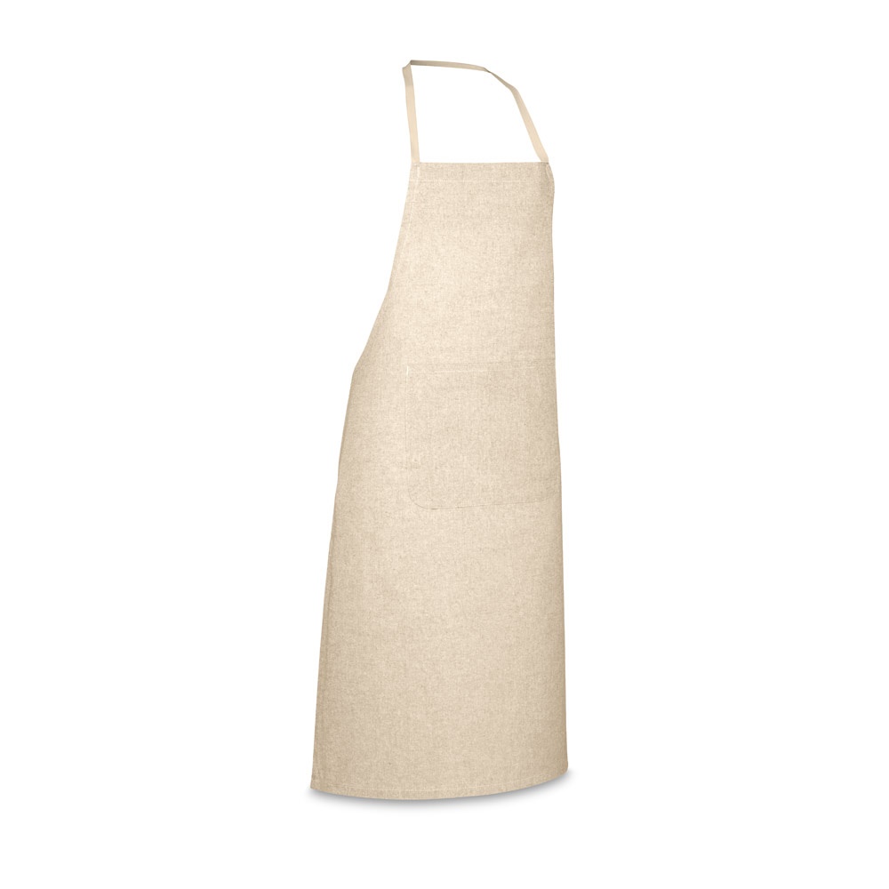 ZIMBRO. Schürze mit recycelter Baumwolle (140 g/m²) - natur