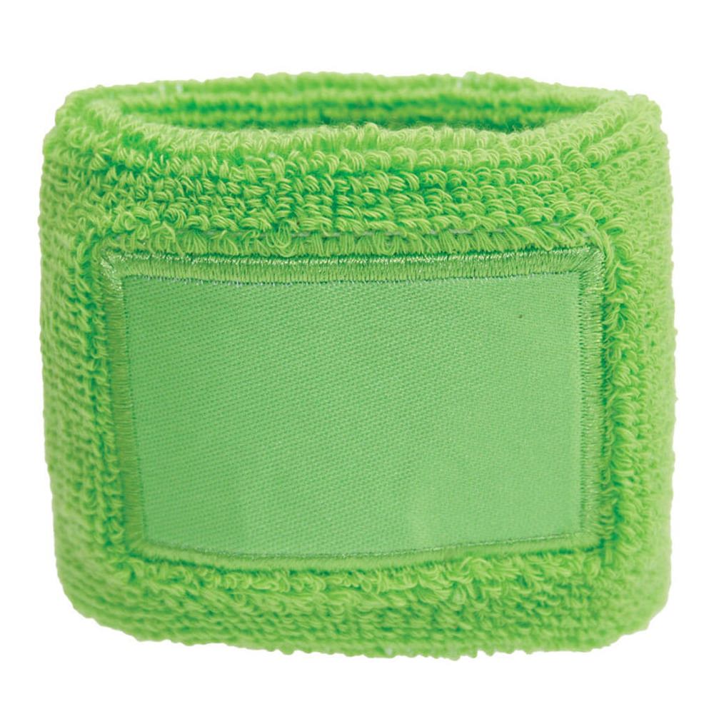 Frottier Armschweißband mit Label - Grün (PMS 7488c) / Grun