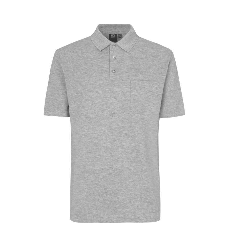Poloshirt klassisch  - Grau meliert (C-210)