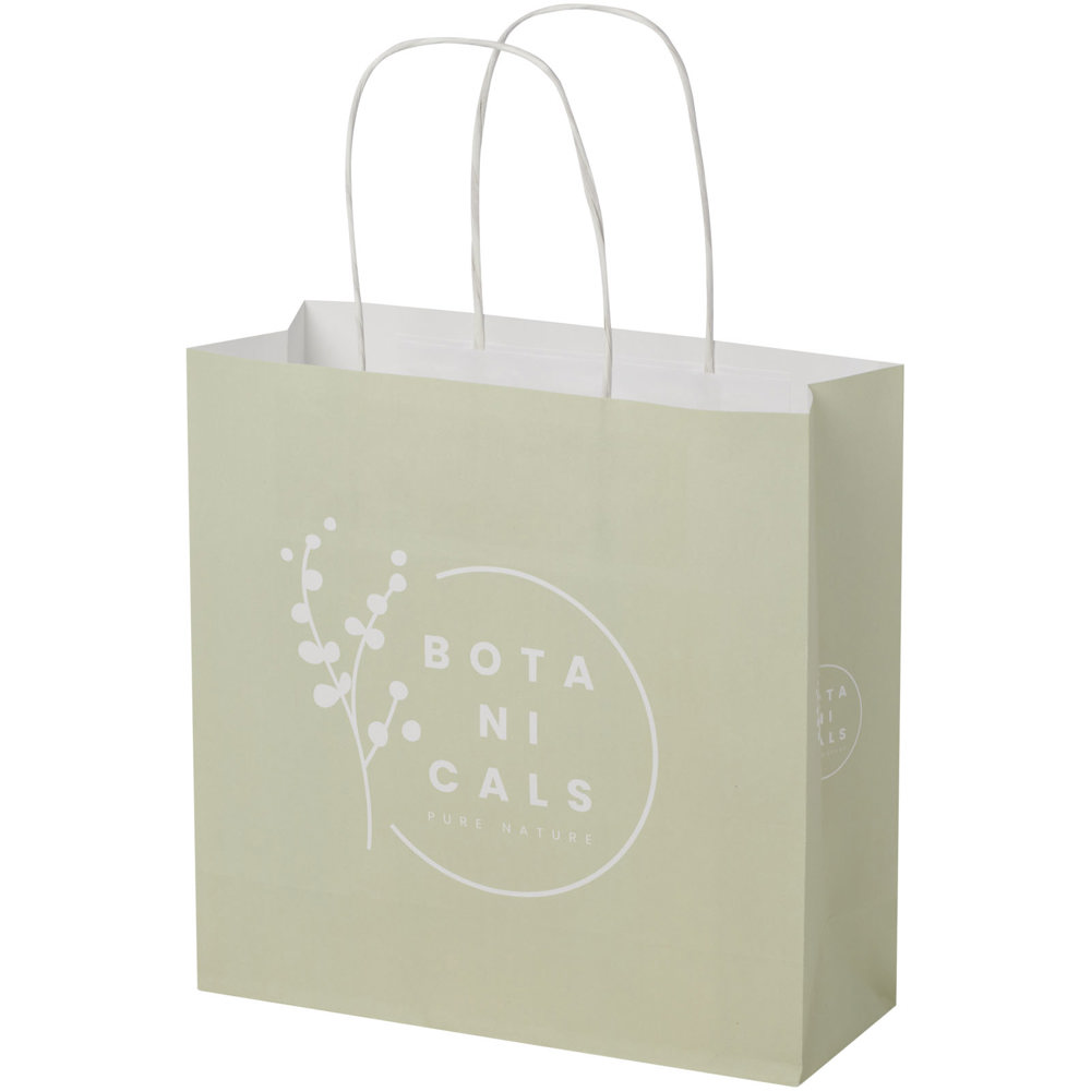 Kraftpapiertasche 120 /m² mit gedrehten Griffen – 24 × 9 × 24 cm