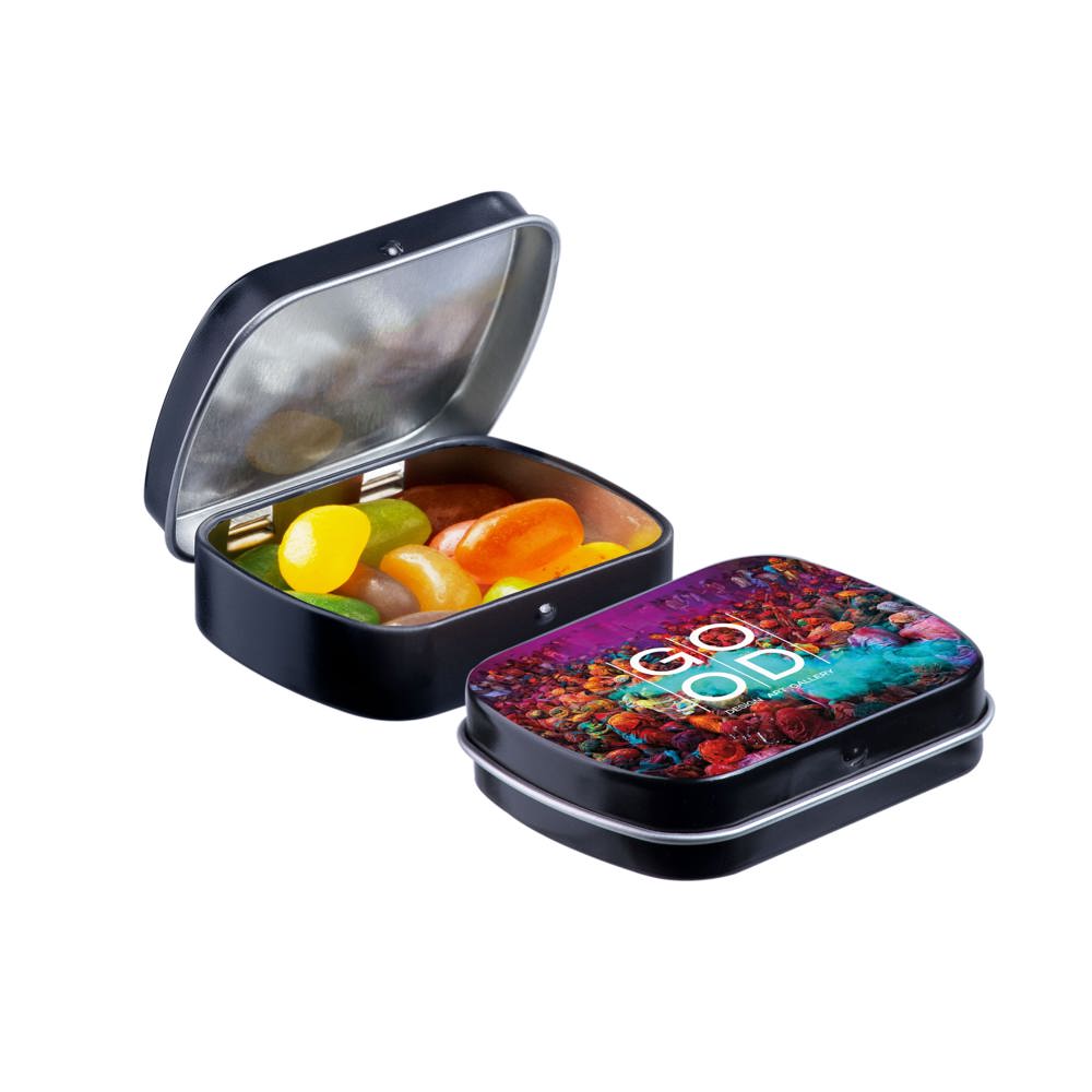 Mini Klappdeckeldose mit Süßigkeiten