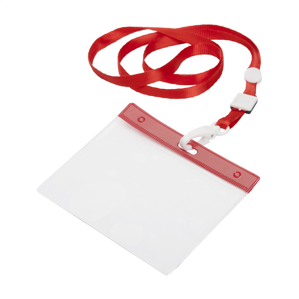 Ballek - Ausweishülle mit Lanyard - rot/transparent