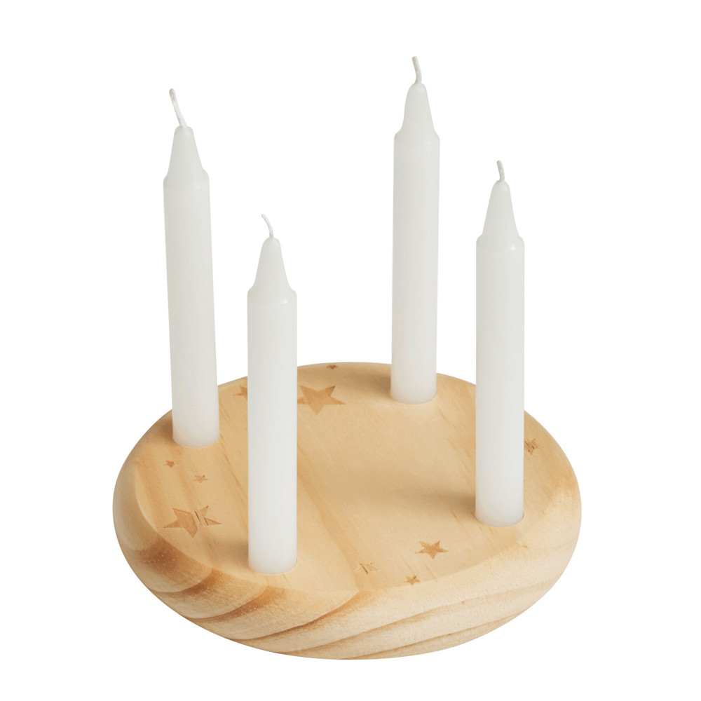 4-CHRISTMAS - Kleiner Holz-Adventskranz