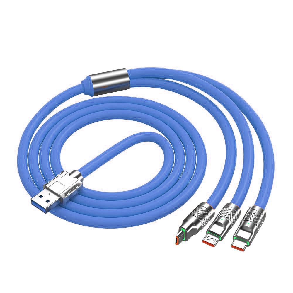 3-in-1 Ladekabel - Blau