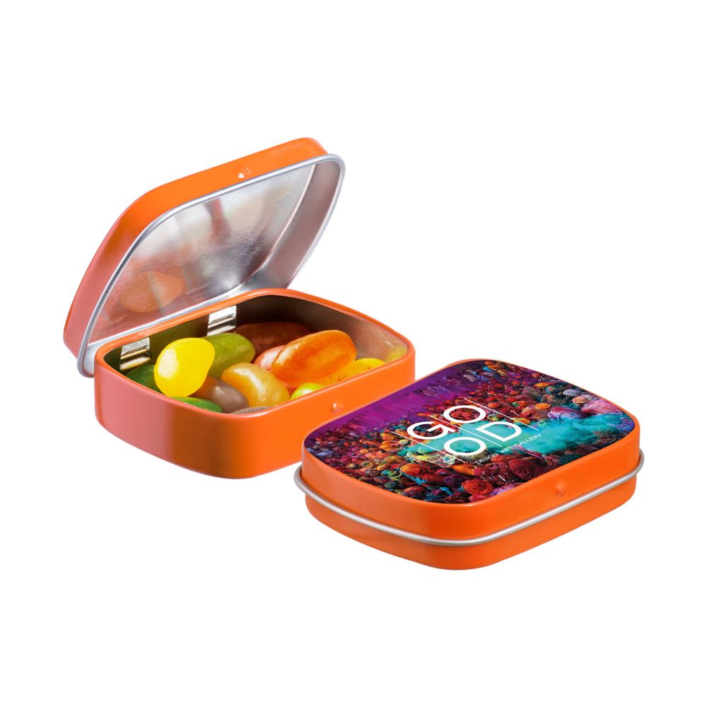 Mini Klappdeckeldose mit Süßigkeiten