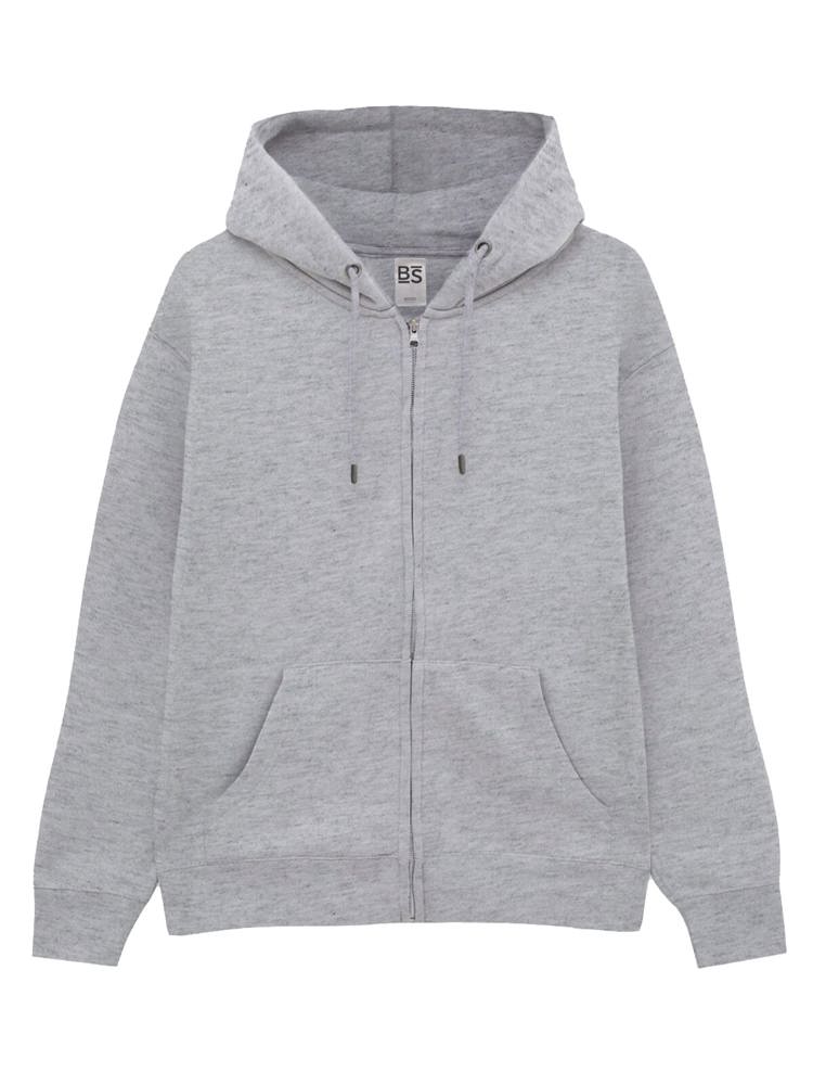 BS Chili Hoodie mit durchgehendem Reißverschluss, 280 gr/m² - Grau-meliert (PMS Cool Grey 7C)