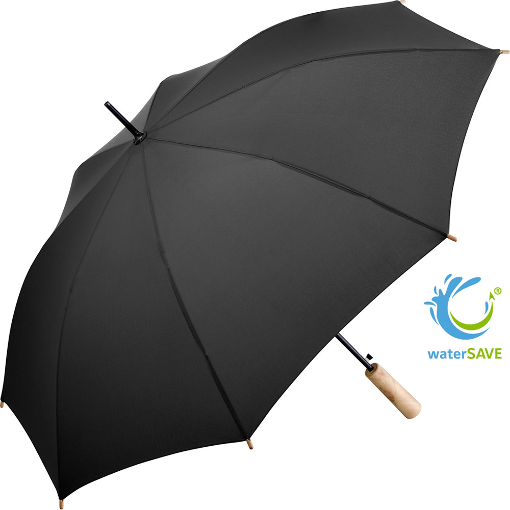 1122 AC-Stockschirm ÖkoBrella - schwarz wS