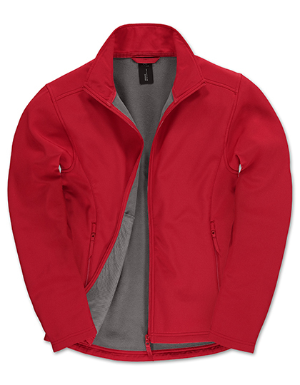 B&C COLLECTION - Men´s Jacket Softshell ID.701 - Red, Warm Grey
