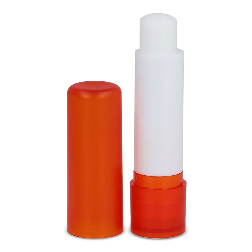 Klassischer Lippenpflegestift aus recycelten Materialien - Ecru / Orange