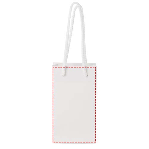 Handgefertigte 170 g/m² Integra-Papiertüte mit Kunststoff Kordelgriffen – 9,5 × 4 × 17 cm