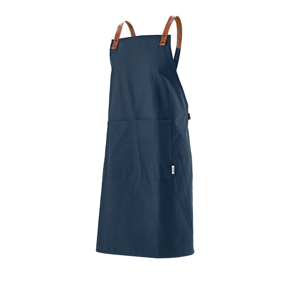 Kandinsky Schürze aus recy.Baumwolle 280 g/m² mit rPU-Details - Marineblau