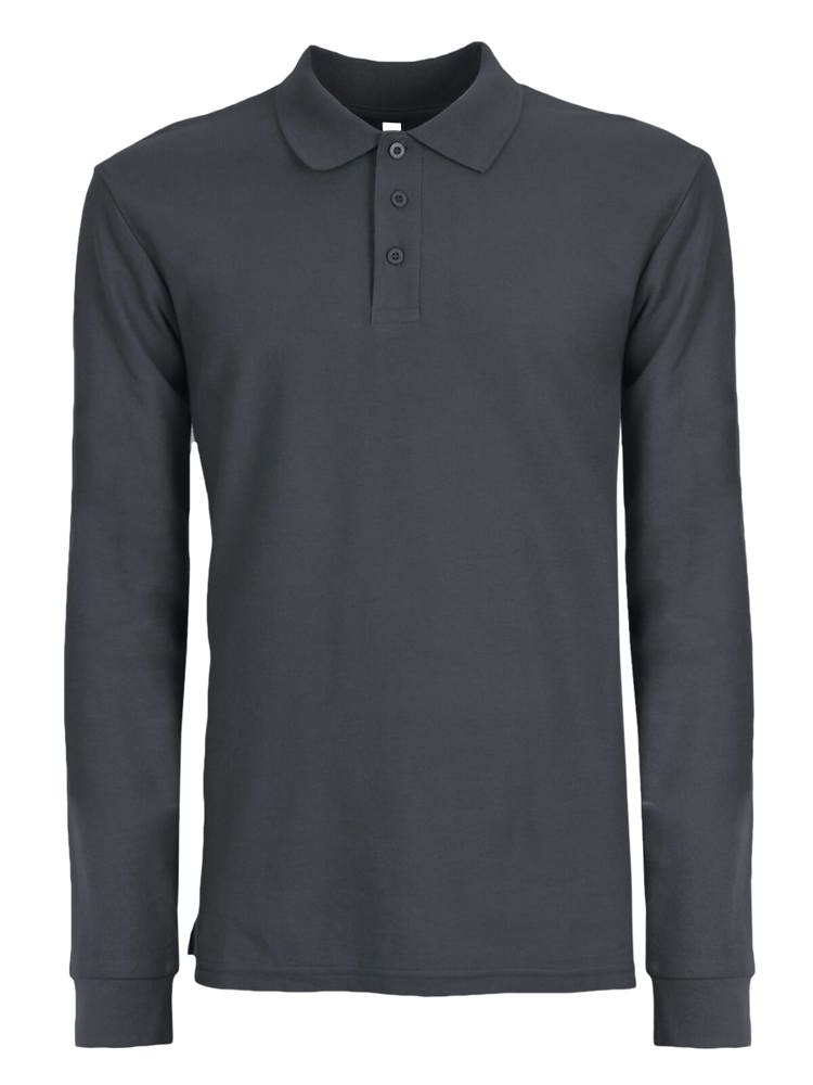 BS Evolution Langarm Polo, 180 gr/m² - Dunkelgrau (PMS 7540C)
