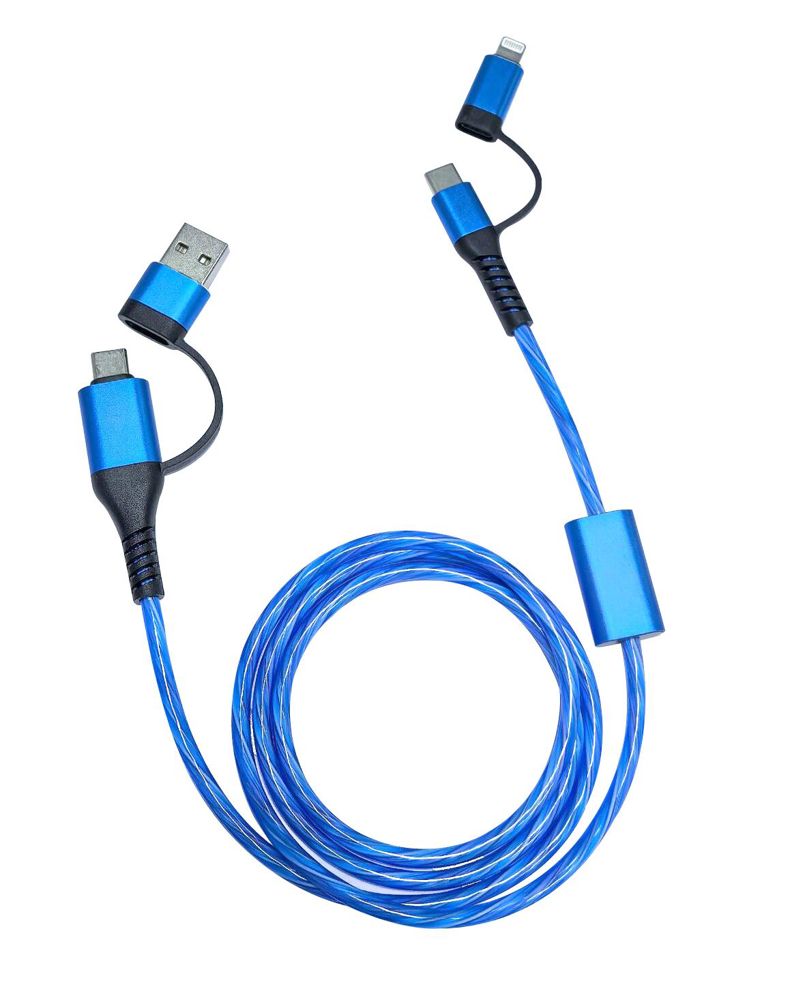 ALU FLOW LED 4 in 1 Schnelladekabel