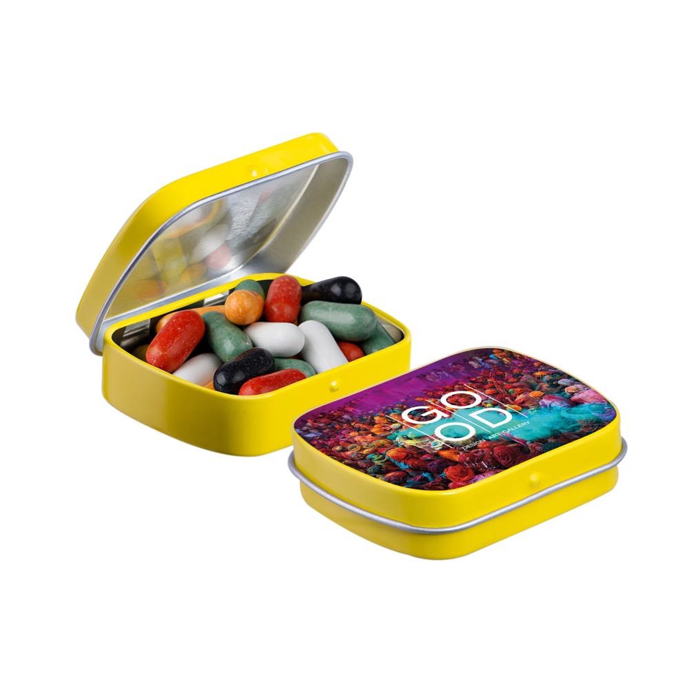 Mini Klappdeckeldose mit Süßigkeiten