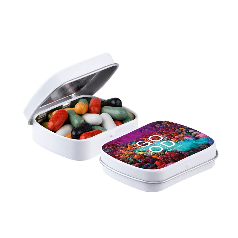Mini Klappdeckeldose mit Süßigkeiten