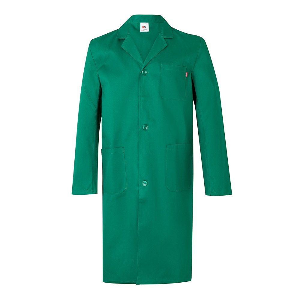 VL DANU. Kittel aus Twill (175 g/m²), aus Baumwolle (35 %) und Polyester (65 %) - grün
