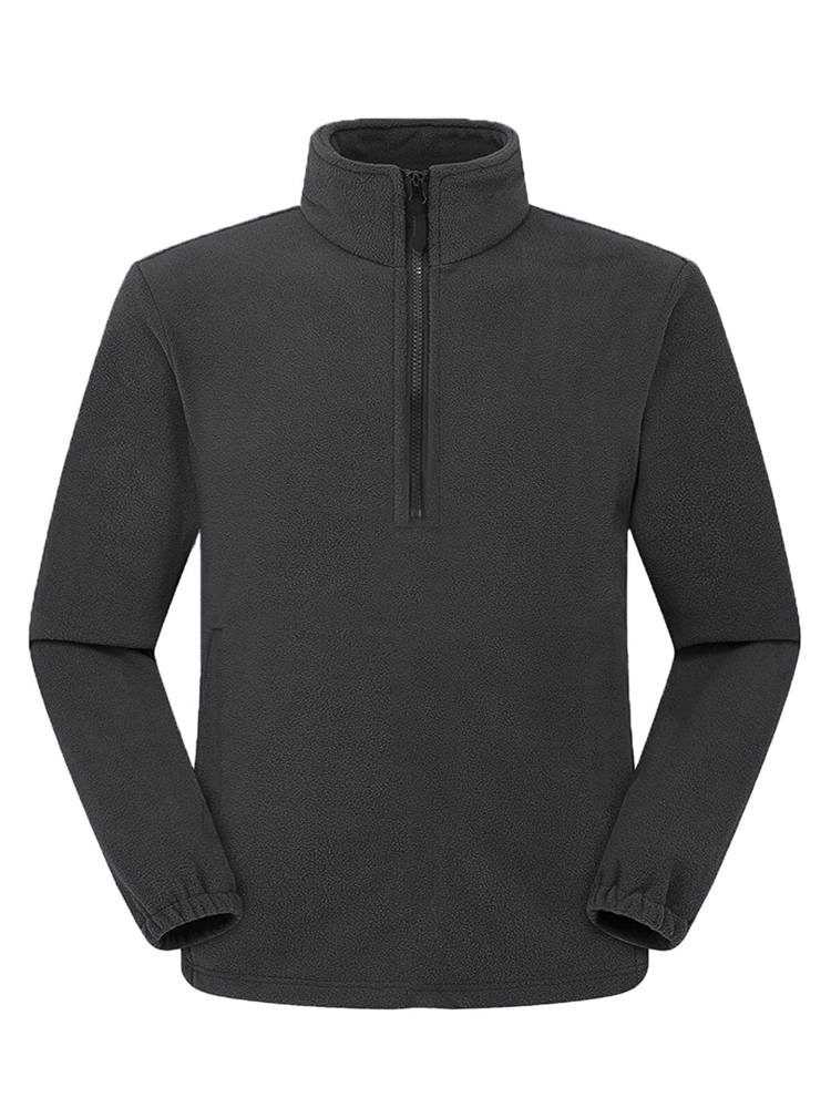 BS Polaris Fleece-Pullover mit halbem Reißverschluss, 160 gr/m² - Dunkelgrau (PMS 7540C)