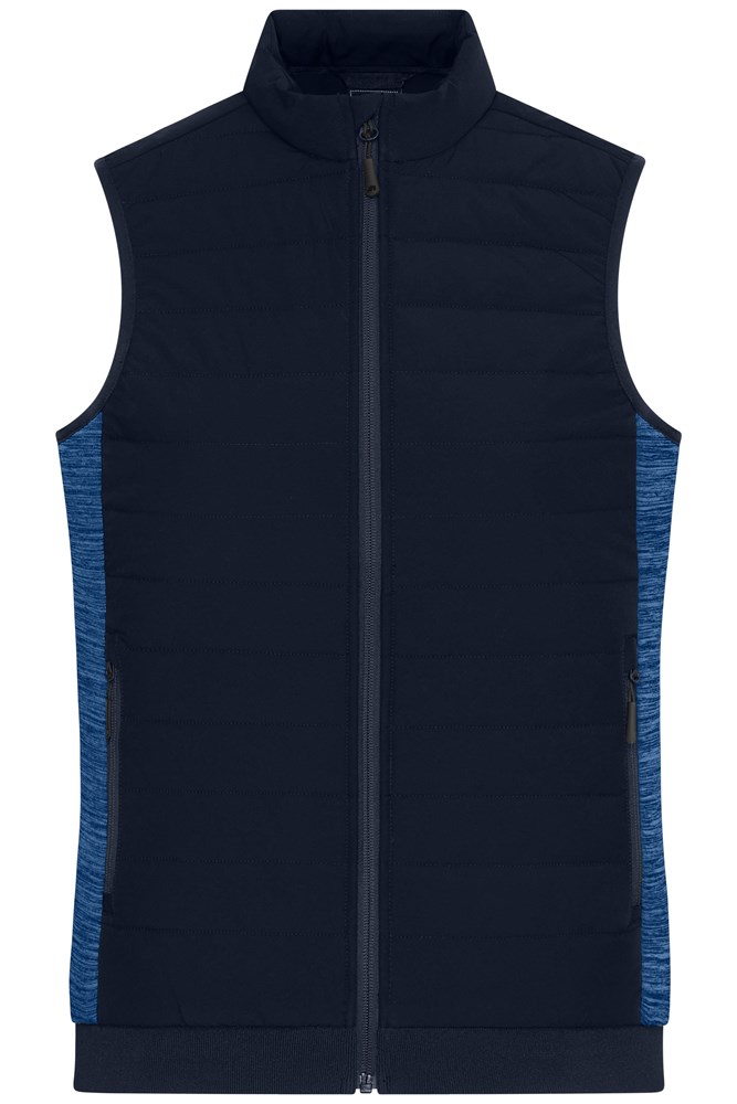 Ladies' Padded Hybrid Vest - Navy/royal-melange (ca. Pantone 296C
301C)