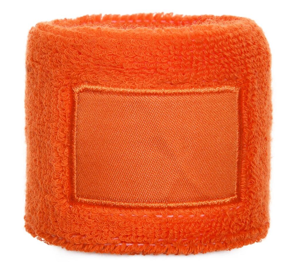 Frottier Armschweißband mit Label - Orange (PMS 165c) / Orange