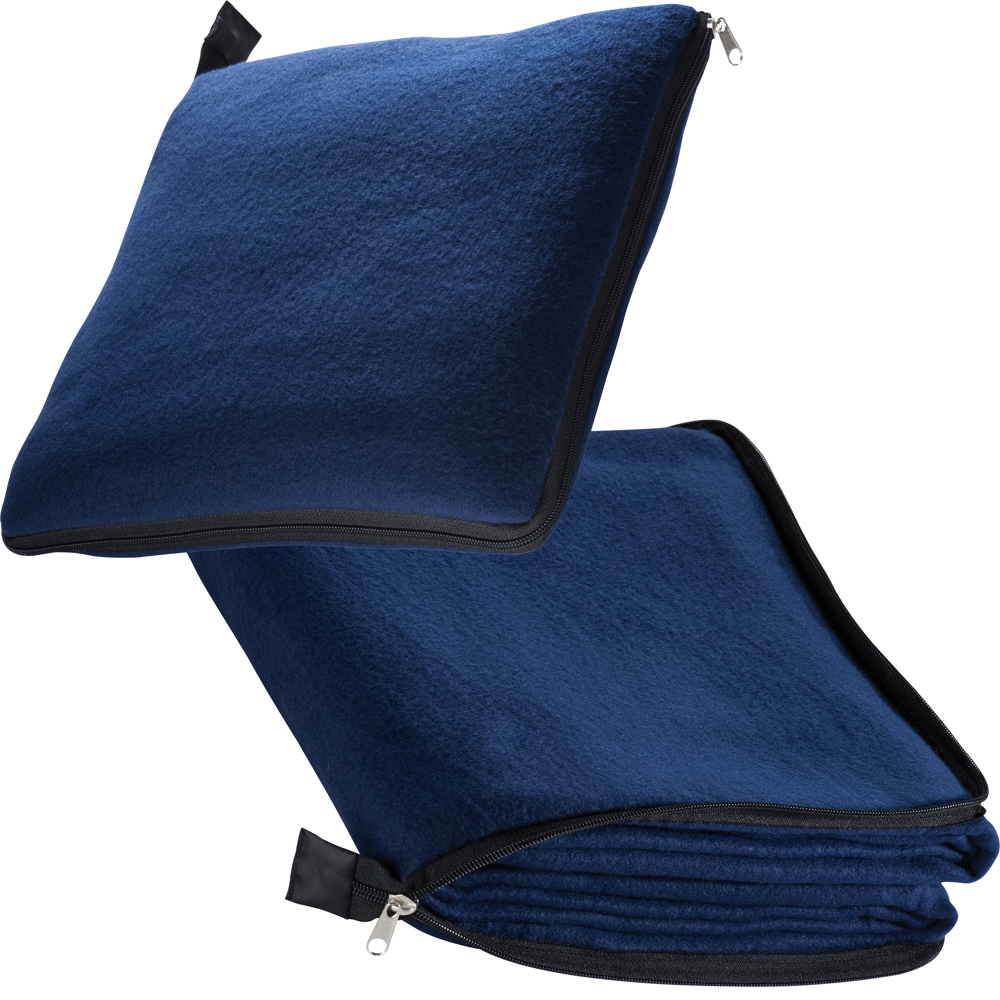2in1 XL-Fleece-Decke/Kissen Radcliff - Dunkelblau