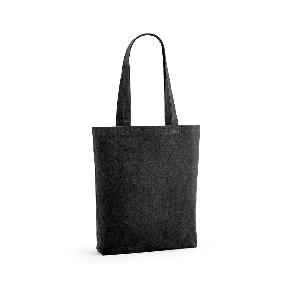 Annapurne Einkaufstasche recy.Baumwolle (180 g/m²). Mit Bodenfalte - Schwarz