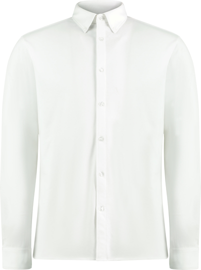 Kustom Kit - Tailored Fit Superwash® 60º Pique Shirt Long Sleeve - White