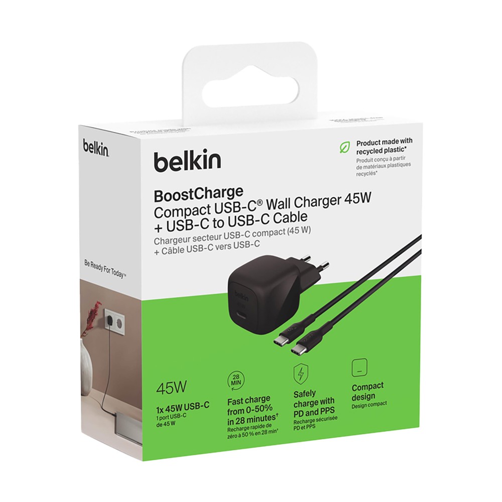 Belkin 45W USB PD Wall Charger with PPS and Cable