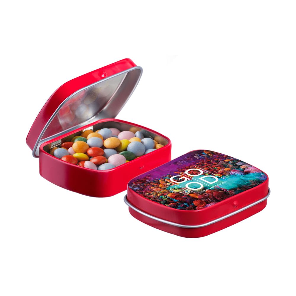 Mini Klappdeckeldose mit Süßigkeiten