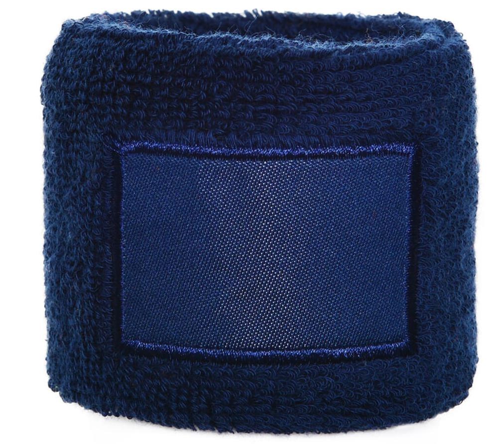 Frottier Armschweißband mit Label - Navy (PMS 533c) / Navy