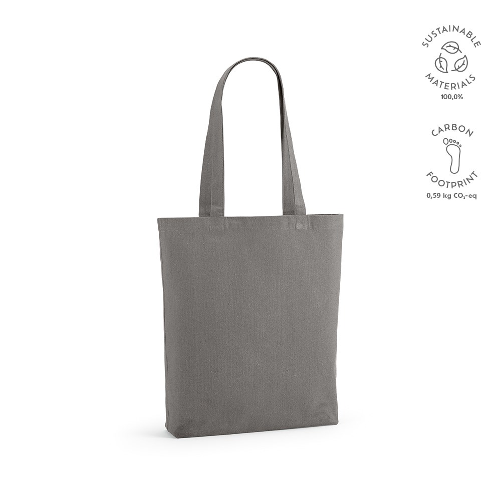 Annapurne Einkaufstasche recy.Baumwolle (180 g/m²). Mit Bodenfalte - Grau