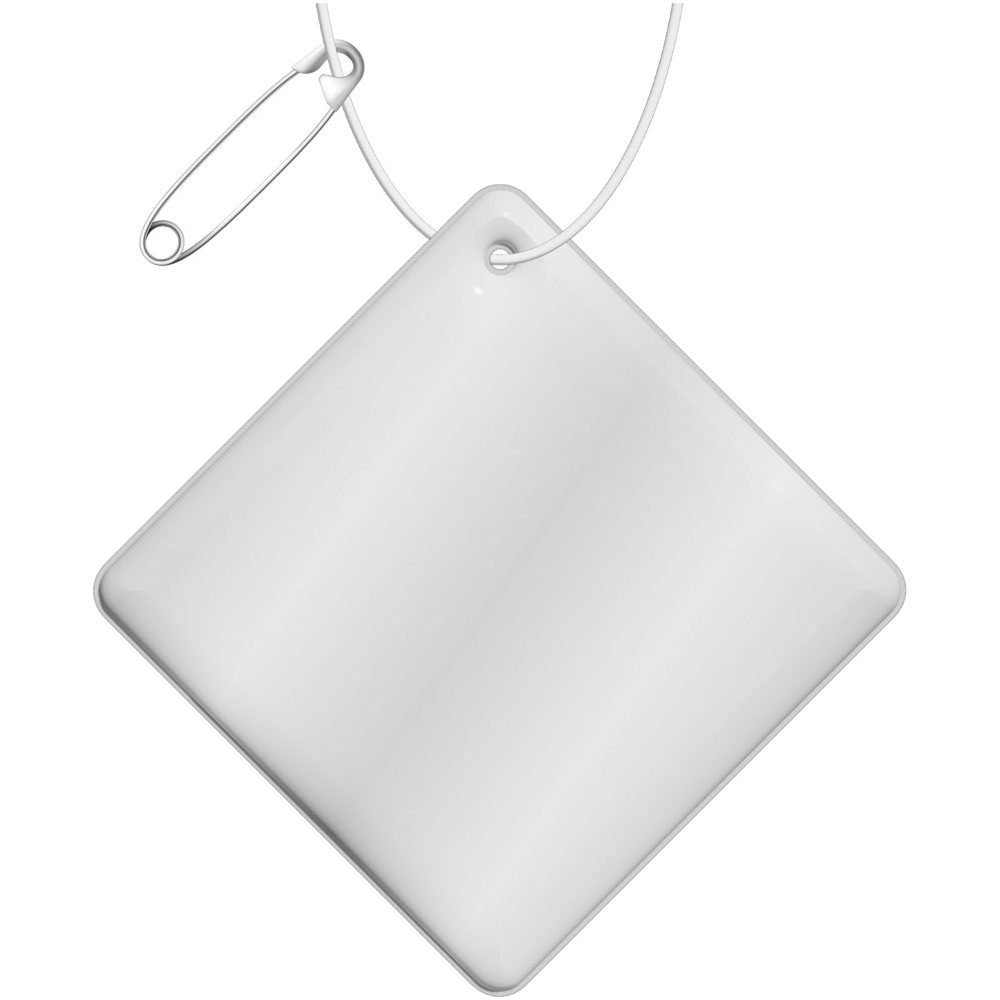 RFX™ H-09 Reflektierender PVC-Anhänger Diamant, klein - Weiss