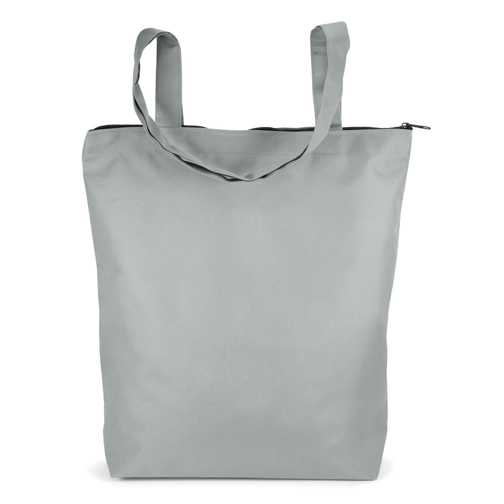 ATLANTA – Tasche aus 300D Polyester mit Reißverschluss und Bodenfalte - Grau