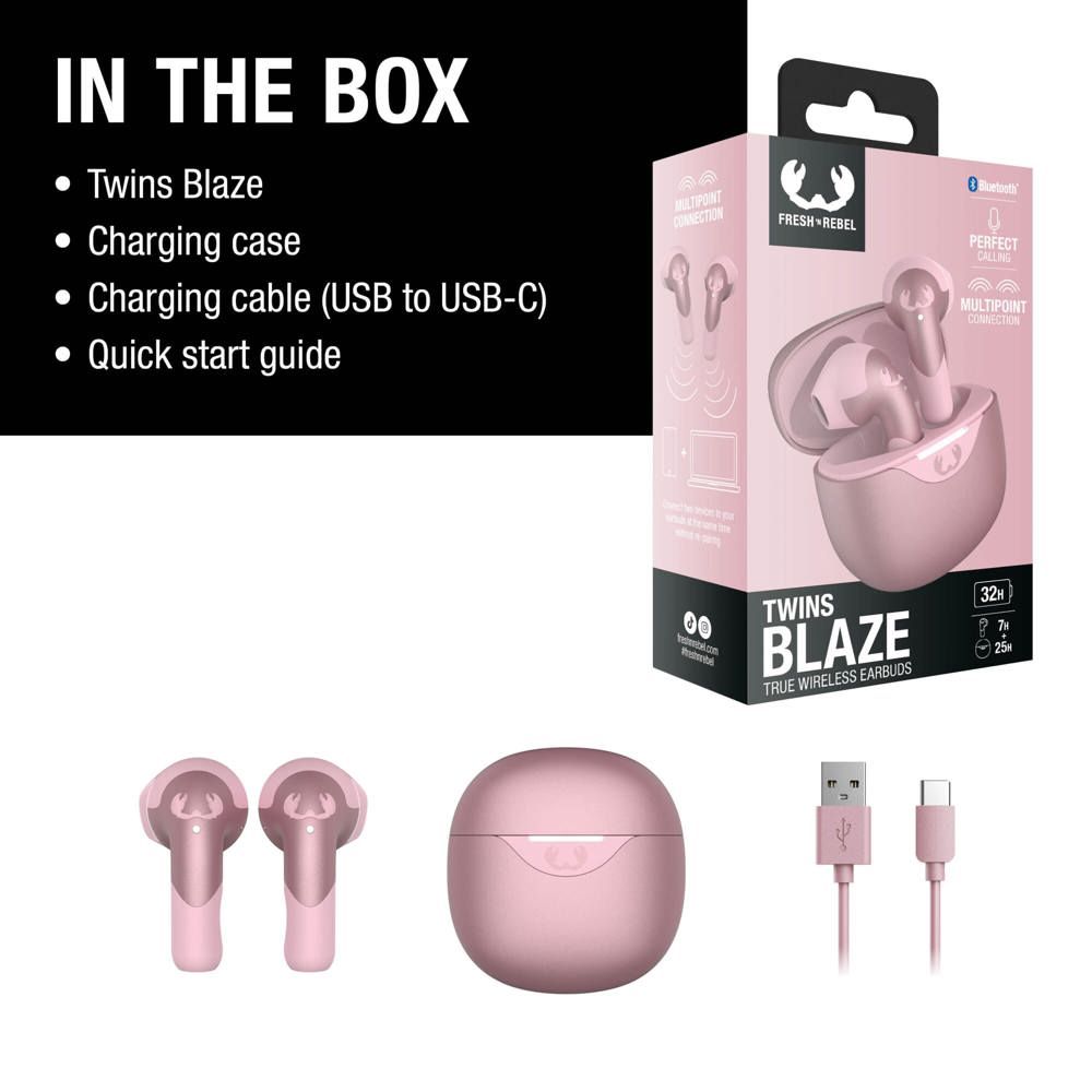 3TW2200 I Fresh 'n Rebel Twins Blaze - True Wireless earbuds with ENC